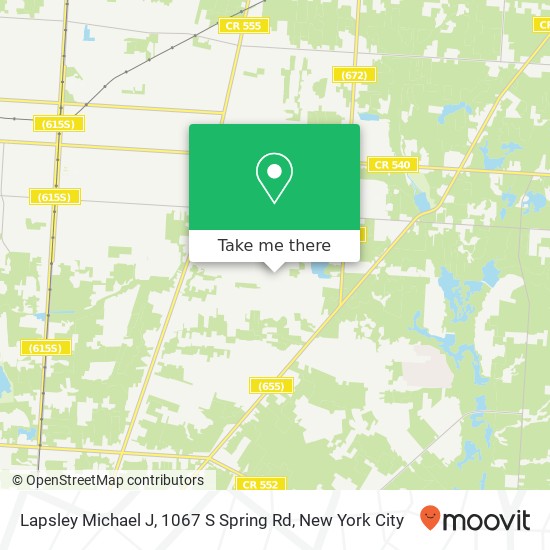 Lapsley Michael J, 1067 S Spring Rd map