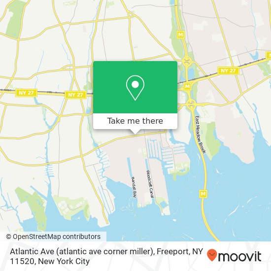 Atlantic Ave (atlantic ave corner miller), Freeport, NY 11520 map
