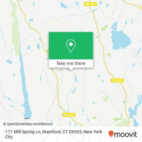 171 Mill Spring Ln, Stamford, CT 06903 map