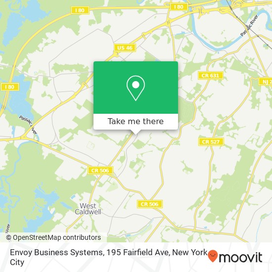 Mapa de Envoy Business Systems, 195 Fairfield Ave