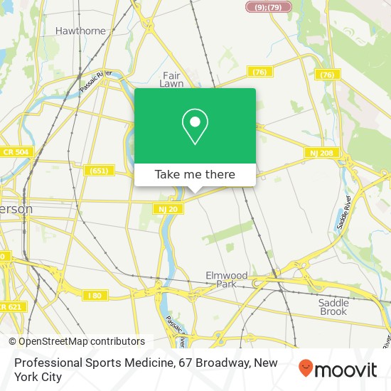 Mapa de Professional Sports Medicine, 67 Broadway