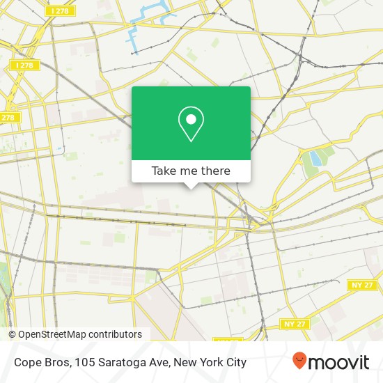 Mapa de Cope Bros, 105 Saratoga Ave