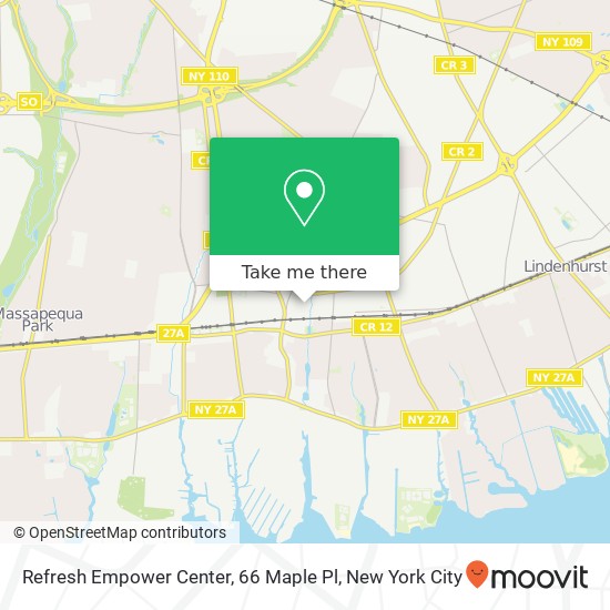 Refresh Empower Center, 66 Maple Pl map