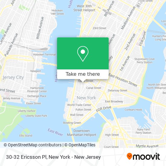 How to get to 30-32 Ericsson Pl in Manhattan by Subway, Bus or Train?