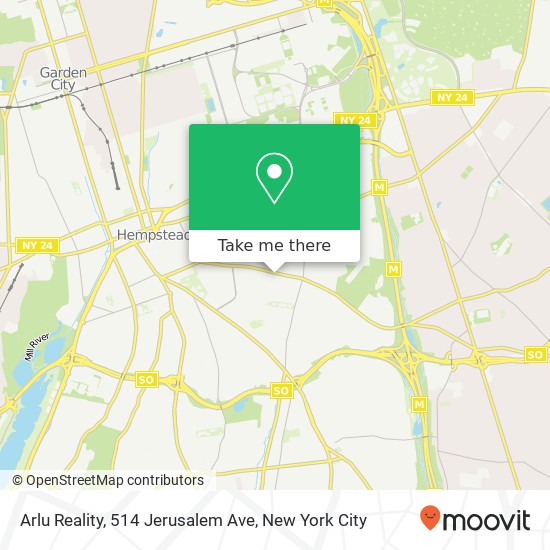 Mapa de Arlu Reality, 514 Jerusalem Ave