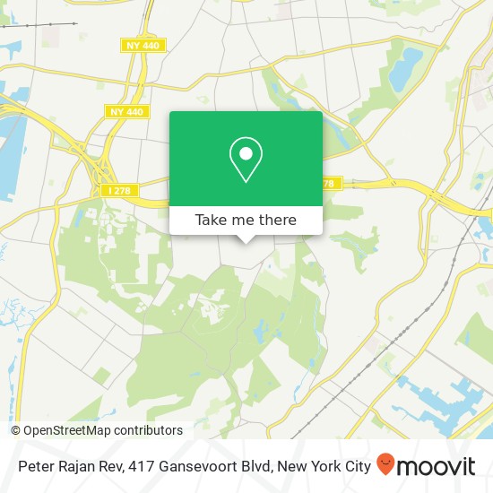 Mapa de Peter Rajan Rev, 417 Gansevoort Blvd