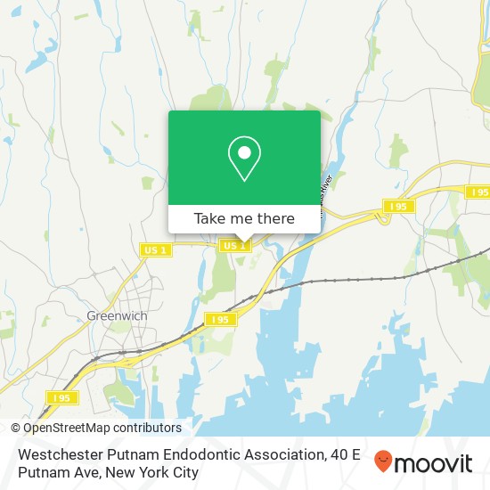 Mapa de Westchester Putnam Endodontic Association, 40 E Putnam Ave