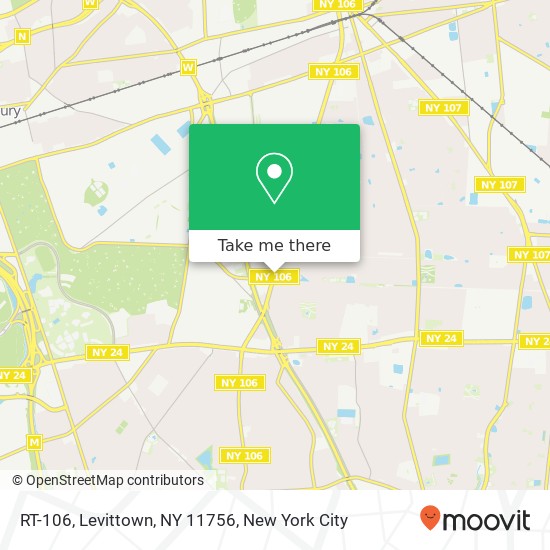 Mapa de RT-106, Levittown, NY 11756