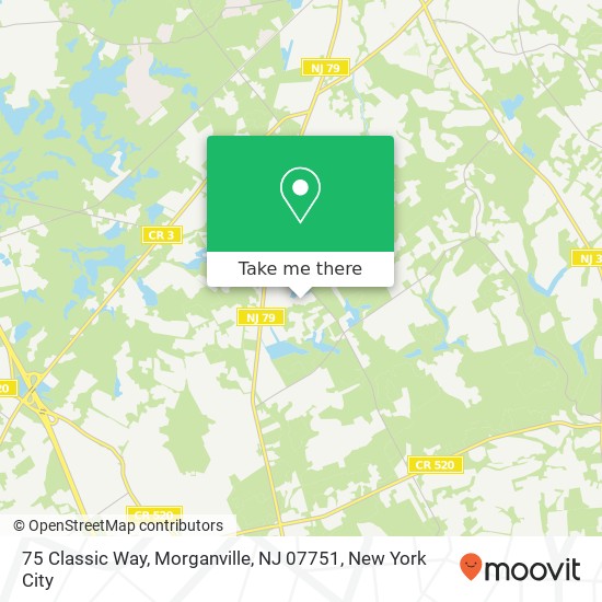 Mapa de 75 Classic Way, Morganville, NJ 07751