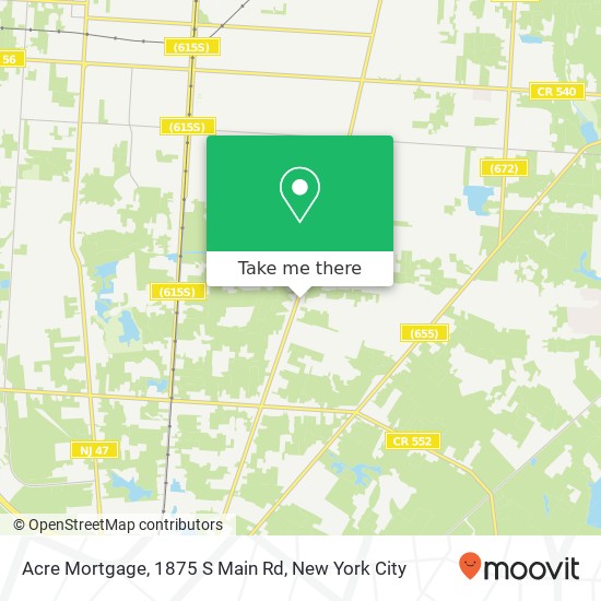 Acre Mortgage, 1875 S Main Rd map