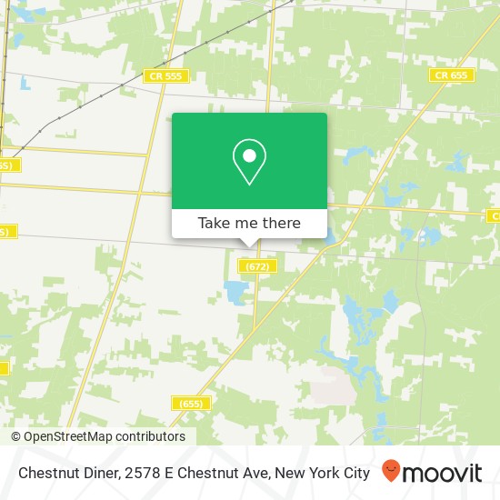 Mapa de Chestnut Diner, 2578 E Chestnut Ave