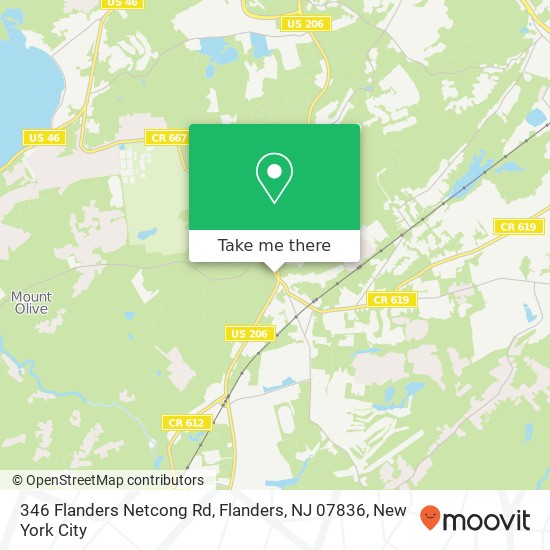 Mapa de 346 Flanders Netcong Rd, Flanders, NJ 07836