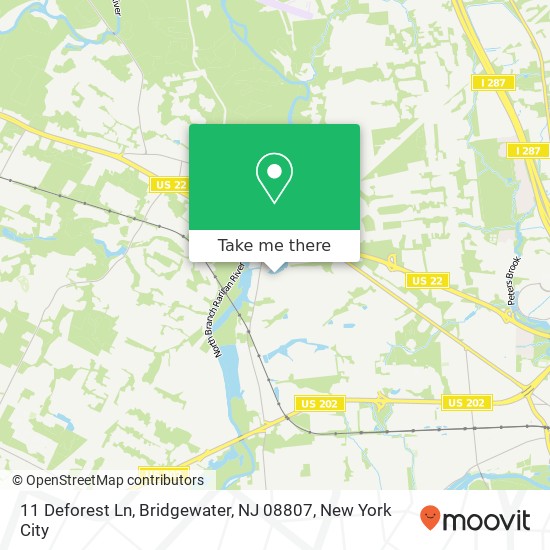 11 Deforest Ln, Bridgewater, NJ 08807 map