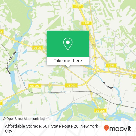 Mapa de Affordable Storage, 601 State Route 28