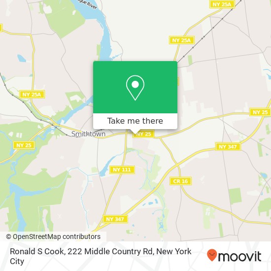 Ronald S Cook, 222 Middle Country Rd map