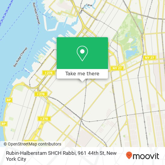 Rubin-Halberstam SHCH Rabbi, 961 44th St map