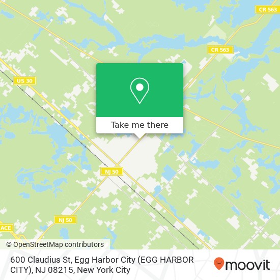 600 Claudius St, Egg Harbor City (EGG HARBOR CITY), NJ 08215 map