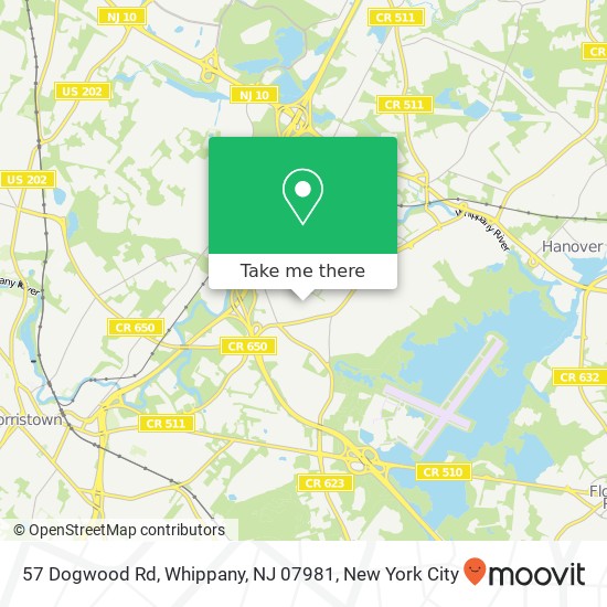 57 Dogwood Rd, Whippany, NJ 07981 map