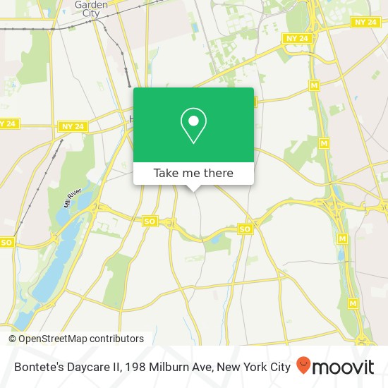Bontete's Daycare II, 198 Milburn Ave map