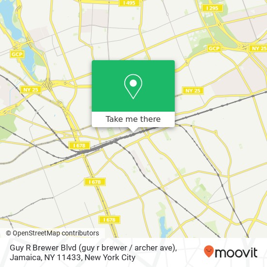 Mapa de Guy R Brewer Blvd (guy r brewer / archer ave), Jamaica, NY 11433