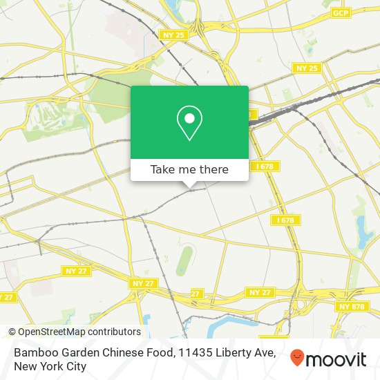 Mapa de Bamboo Garden Chinese Food, 11435 Liberty Ave