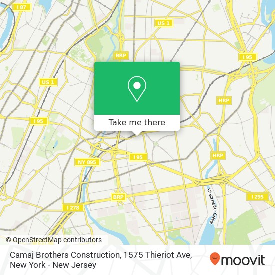 Mapa de Camaj Brothers Construction, 1575 Thieriot Ave