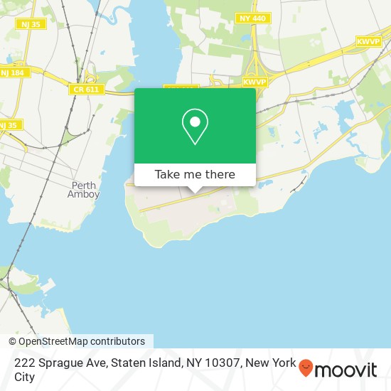 Mapa de 222 Sprague Ave, Staten Island, NY 10307