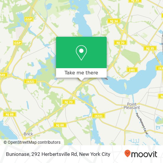 Mapa de Bunionase, 292 Herbertsville Rd