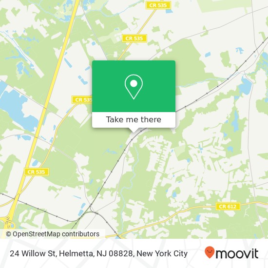 Mapa de 24 Willow St, Helmetta, NJ 08828