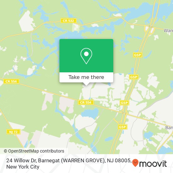 24 Willow Dr, Barnegat (WARREN GROVE), NJ 08005 map