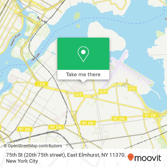 75th St (20th 75th street), East Elmhurst, NY 11370 map