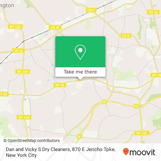 Mapa de Dan and Vicky S Dry Cleaners, 870 E Jericho Tpke