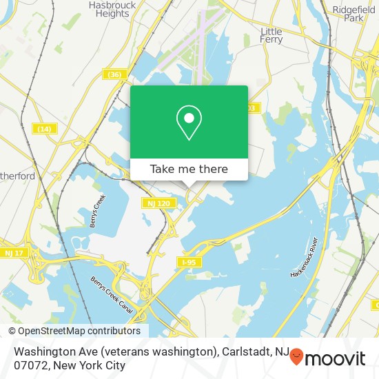 Washington Ave (veterans washington), Carlstadt, NJ 07072 map