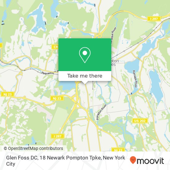 Mapa de Glen Foss DC, 18 Newark Pompton Tpke