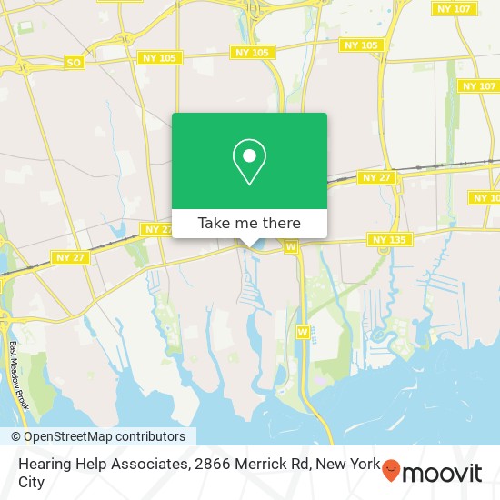 Mapa de Hearing Help Associates, 2866 Merrick Rd