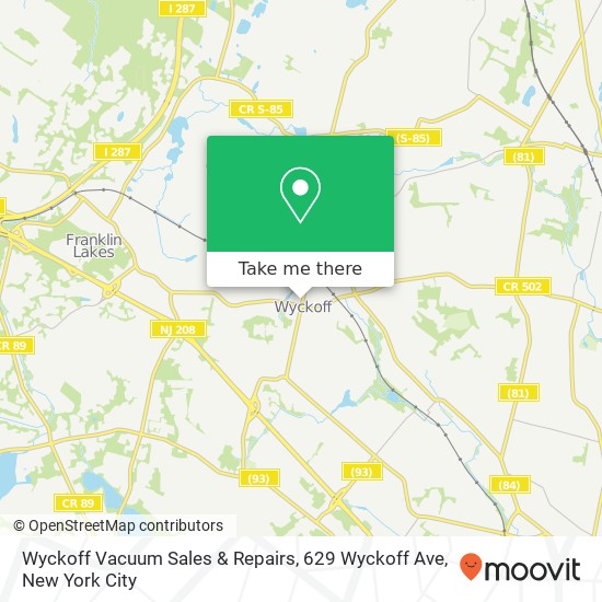 Wyckoff Vacuum Sales & Repairs, 629 Wyckoff Ave map