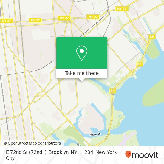 Mapa de E 72nd St (72nd l), Brooklyn, NY 11234