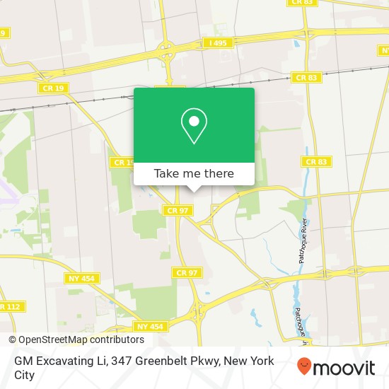 GM Excavating Li, 347 Greenbelt Pkwy map