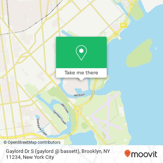 Mapa de Gaylord Dr S (gaylord @ bassett), Brooklyn, NY 11234