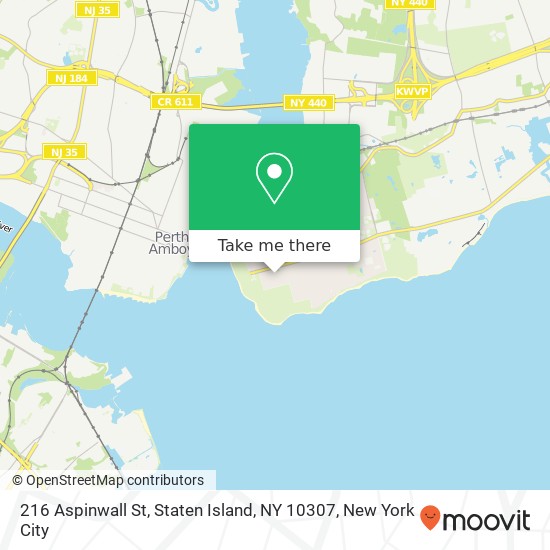 Mapa de 216 Aspinwall St, Staten Island, NY 10307