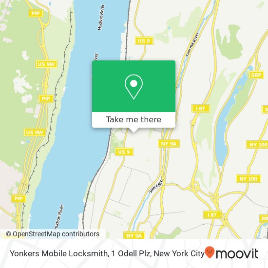 Mapa de Yonkers Mobile Locksmith, 1 Odell Plz