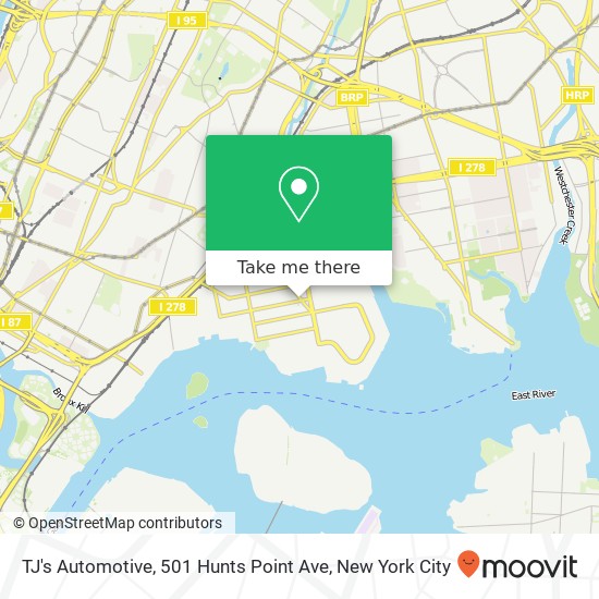 TJ's Automotive, 501 Hunts Point Ave map