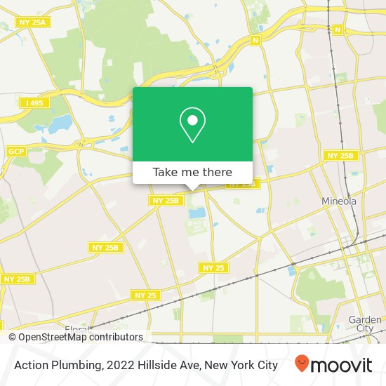 Action Plumbing, 2022 Hillside Ave map