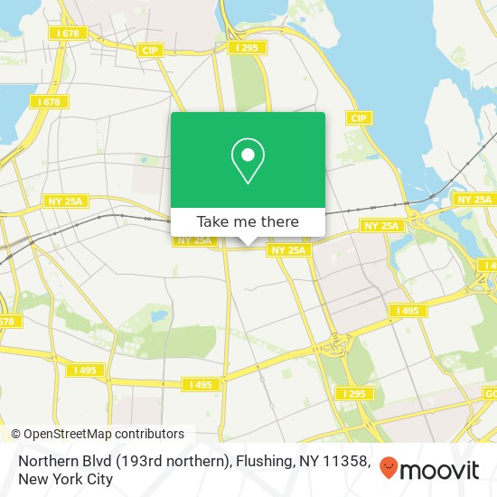 Northern Blvd (193rd northern), Flushing, NY 11358 map