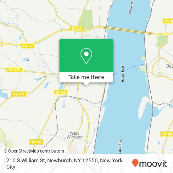 Mapa de 210 S William St, Newburgh, NY 12550