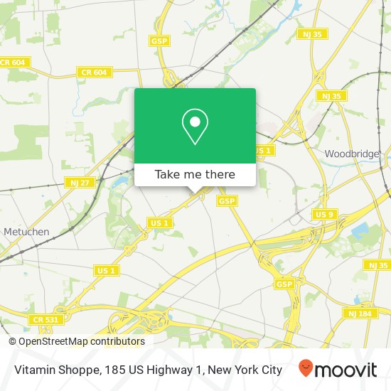 Vitamin Shoppe, 185 US Highway 1 map