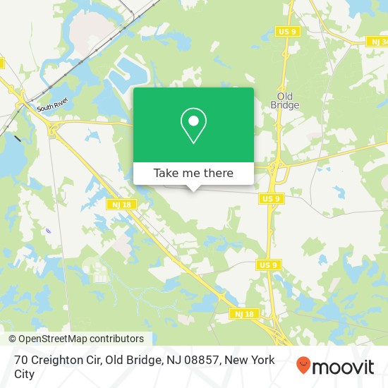 70 Creighton Cir, Old Bridge, NJ 08857 map