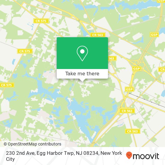 Mapa de 230 2nd Ave, Egg Harbor Twp, NJ 08234