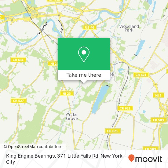 Mapa de King Engine Bearings, 371 Little Falls Rd