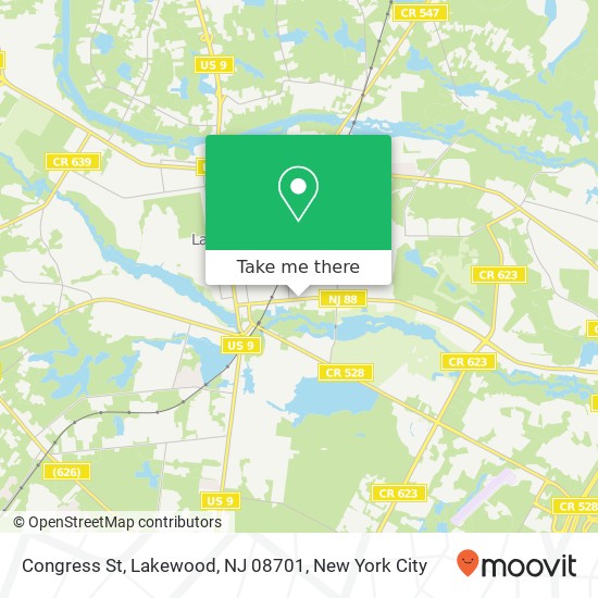 Mapa de Congress St, Lakewood, NJ 08701